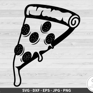 Pizza Slice SVG Clip Art Cut File Silhouette Instant Digital Download