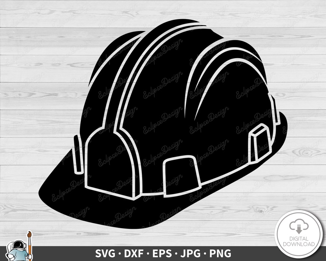 Construction Hard Hat SVG Clip Art Cut File Silhouette Dxf Eps Png Jpg