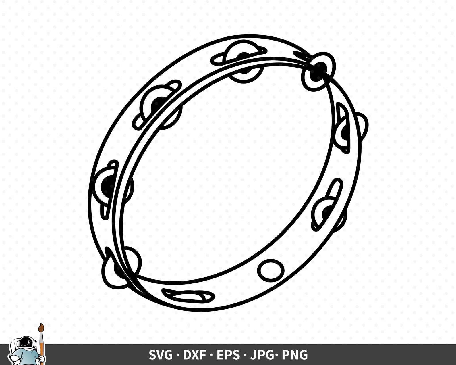 Tamborine SVG Tamborine Vector Tamborine Clipart Tamborine Etsy