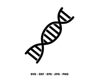 DNA Genetics Science SVG Clipart PNG (Instant Digital Download)