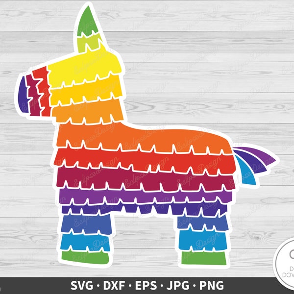 Pinata Fiesta SVG • Clip Art geschnitten Datei Silhouette dxf eps png jpg • Sofortiger Digital Download