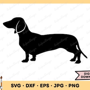 Dachshund Dog SVG Dachshund Clip Art Dachshund Cut File Dachshund SVG Silhouette Instant Digital Download