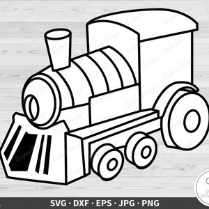 Toy Model Train SVG Clip Art Cut File Silhouette Instant Digital Download