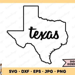 Texas SVG Texas PNG State Clip Art Cut File Silhouette Instant Digital ...
