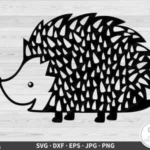 Arquivo de corte de clipart SVG de ouriço Silhueta Download digital instantâneo dxf eps png jpg
