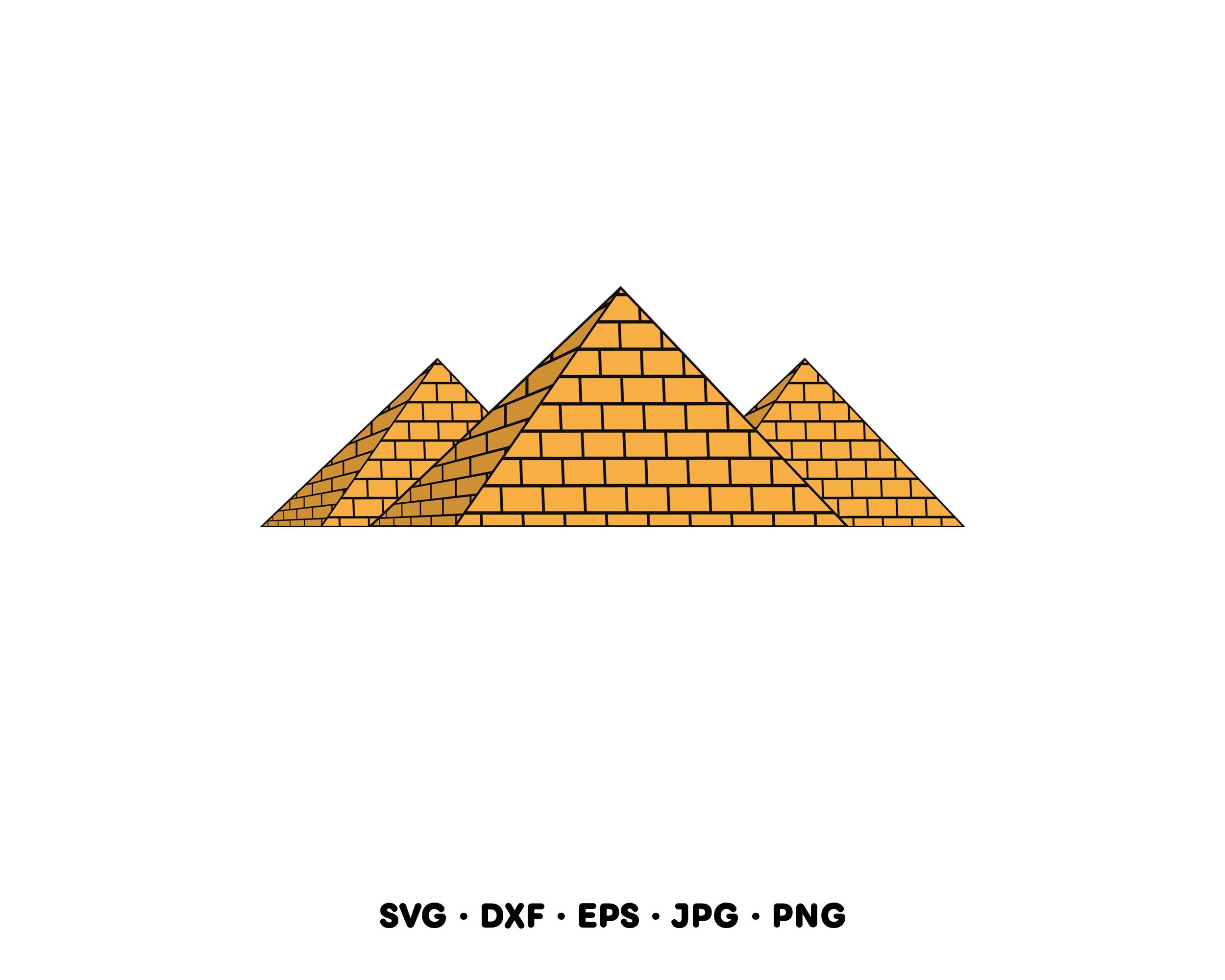 Egyptian Pyramids SVG Clipart PNG (instant Digital Download) - Etsy