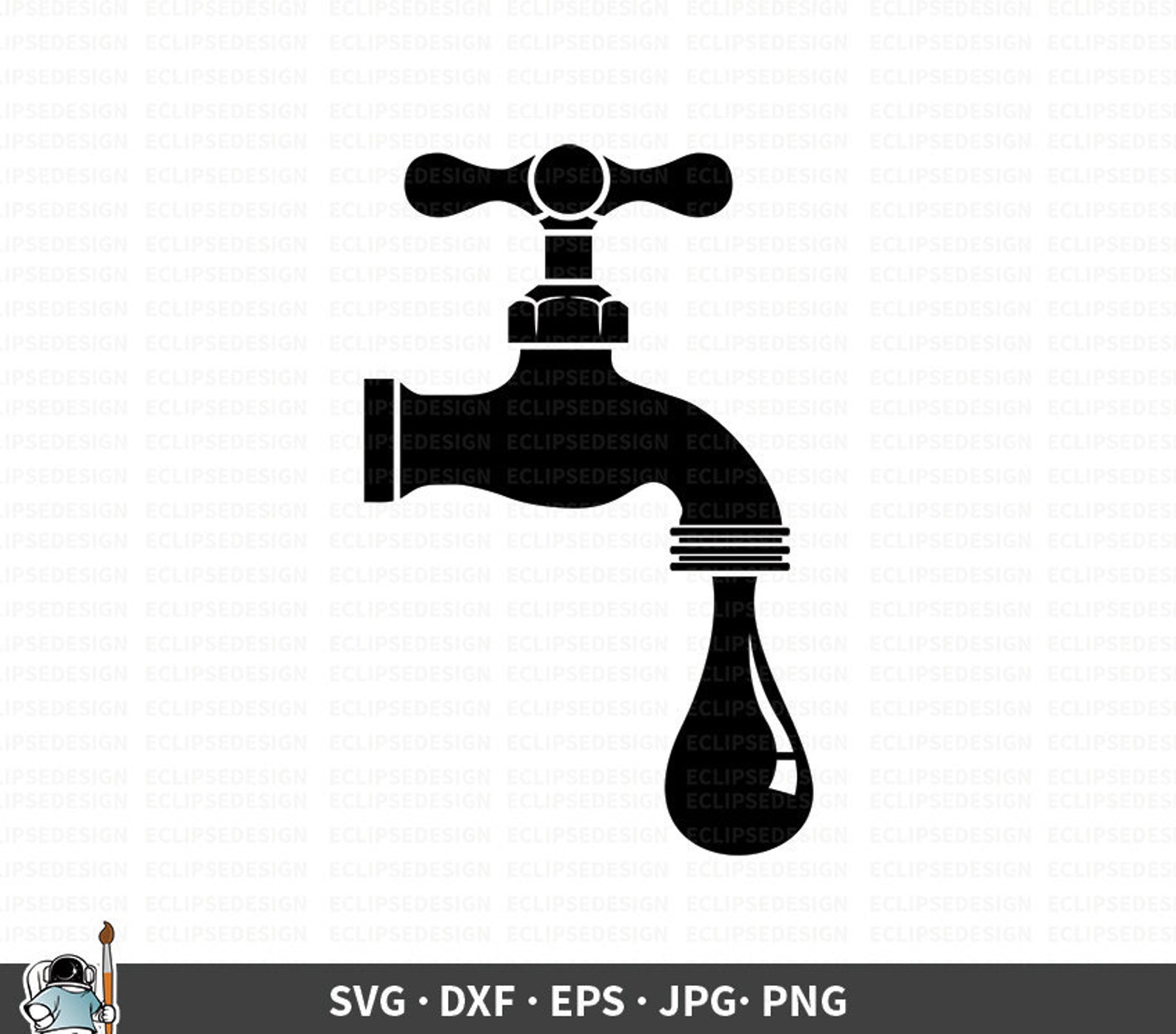 Dripping Faucet SVG Leaky Tap Vector Leak Clipart Faucet Etsy