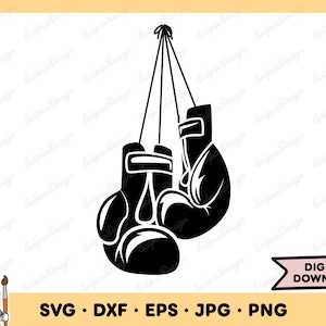 Boxing Gloves SVG Boxing Gloves Clip Art Boxing Gloves Cut File Silhouette Instant Digital Download