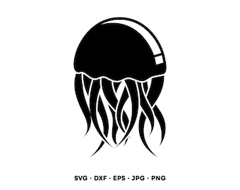 Jellyfish SVG Clipart PNG (Instant Digital Download)