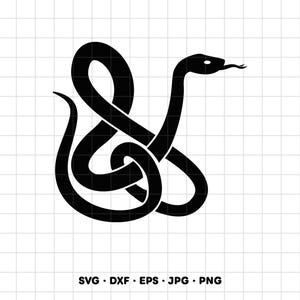 Serpente SVG Clipart PNG Cricut Silhouette (Download digitale immediato)