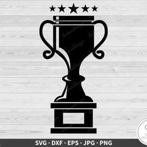 Trophy Award SVG Clip Art Cut File Silhouette Instant Digital Download