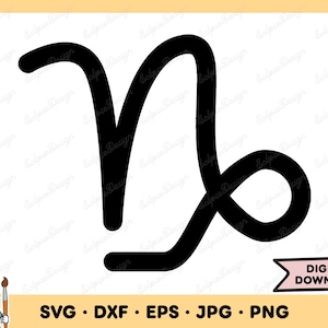 Steenbok astrologie teken SVG Steenbok Clip Art Steenbok SVG gesneden bestand silhouet Instant Digitale Download dxf eps png jpg