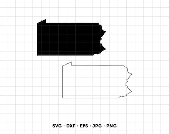 Pennsylvania Art State SVG Clipart PNG Cricut Silhouette (Instant Digital Download)