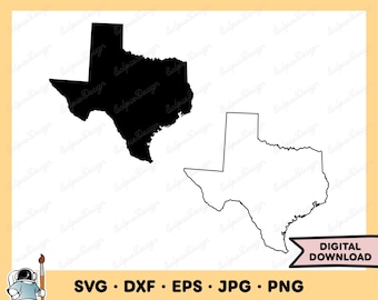Texas State SVG Clipart PNG (Instant Digital Download)