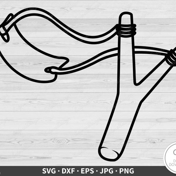 Slingshot SVG • Clip Art Cut File Silhouette dxf eps png jpg • Instant Digital Download