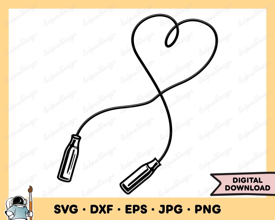 Jump Rope SVG Jump Rope PNG Jumprope Clip Art Cut File Silhouette ...