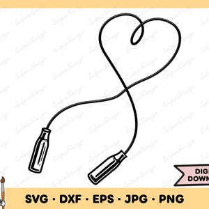 Jump Rope SVG Jump Rope PNG Jumprope Clip Art Cut File Silhouette Instant Digital Download