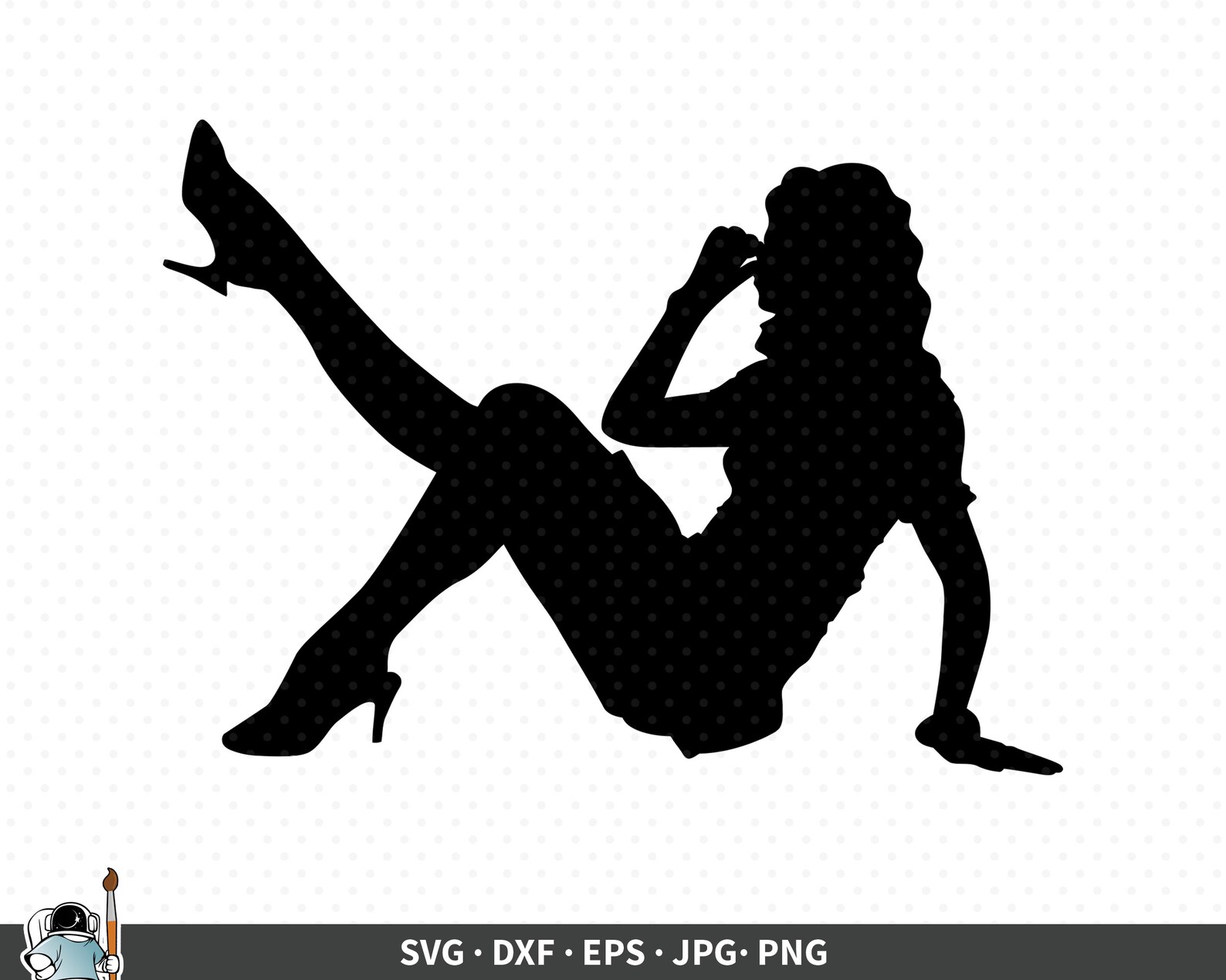 Pin Up Girl SVG Pin Up Girl Vector Pin Up Clipart Woman Etsy