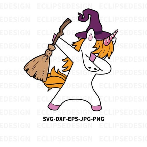 Download Halloween Unicorn Svg Unicorn Halloween Witch Clipart Etsy