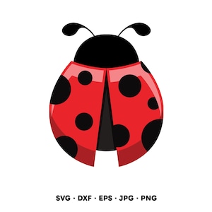 Nyckelpiga SVG Clipart PNG Cricut Silhouette (Digital Nedladdning)