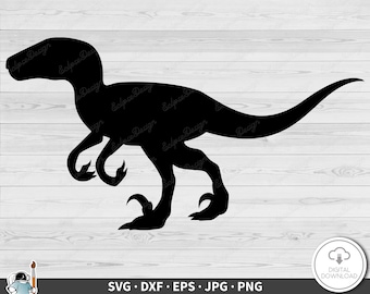 Velociraptor Dinosaurier Raptor SVG Clipart PNG (Instant Digital Download)