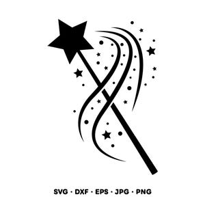 Magic Wand SVG Clipart PNG Cricut Silhouette (Instant Digital Download)