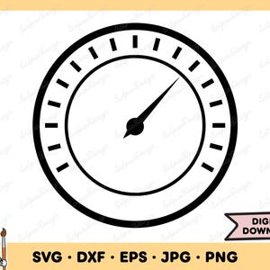 Speedometer Racing SVG Clipart PNG (Instant Digital Download)