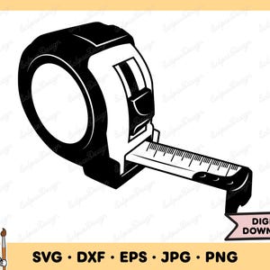 Measuring Tape SVG Measuring Tape PNG Construction Clip Art Cut File Silhouette Instant Digital Download