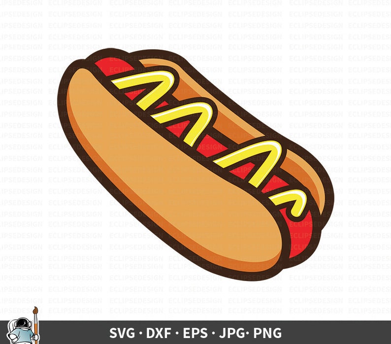 Hot Dog SVG Hot Dog Vector Hot Dog Clipart Hot Dog Cricut | Etsy