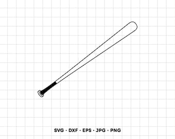 Baseball Bat SVG Clipart PNG Cricut Silhouette (Instant Digital Download)