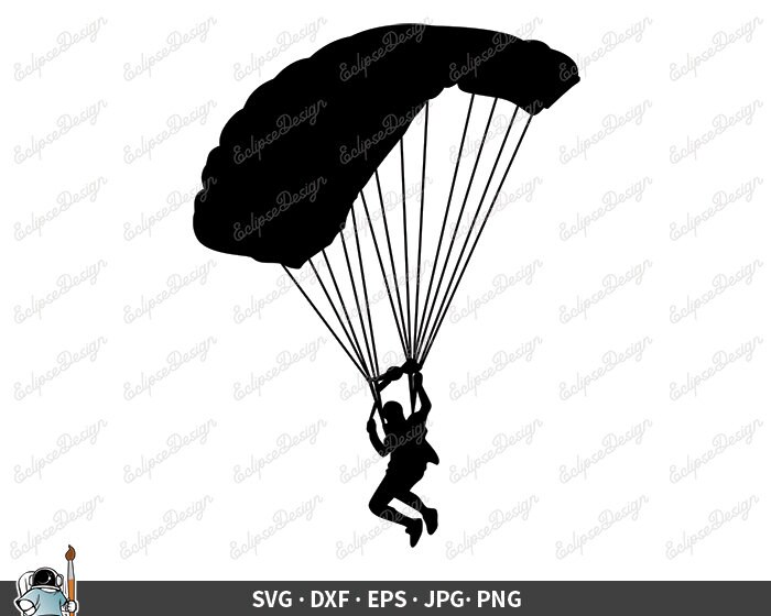 Parachute #1 SVG Png Parachute Cut Files For Silhouette Parachute Clipart Vector Dxf Eps Parachute Files for Cricut Parachuting Svg