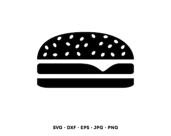 Icona hamburger SVG Clipart PNG (Download digitale immediato)