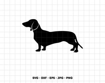 Dachshund Dog SVG Clipart PNG Cricut Silhouette (Instant Digital Download)