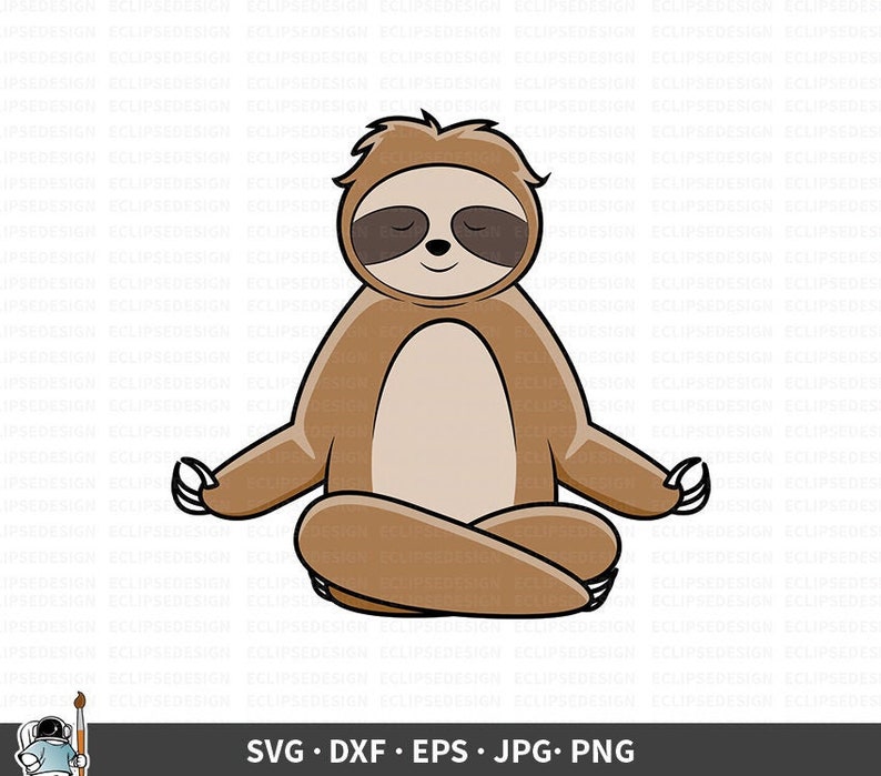 Download Sloth Yoga SVG Sloth Clipart Sloth Vector Sloth cricut | Etsy