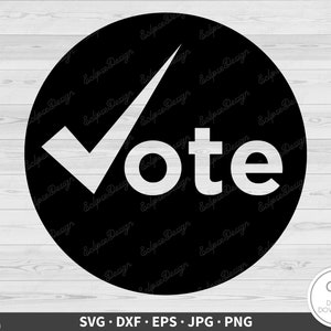 Vote SVG Voting Button Clip Art Cut File Silhouette Instant Digital Download