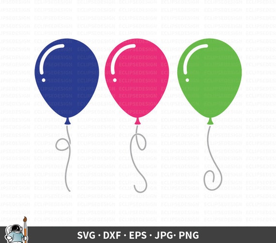 Download Party Balloons Svg Birthday Party Vector Balloons Clipart Etsy