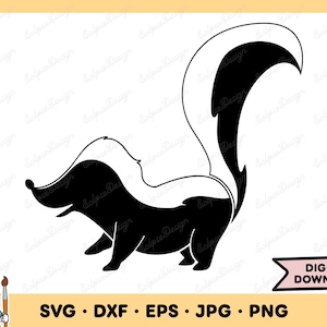 Mouffette SVG Mouffette PNG Mouffette Clip Art couper fichier Silhouette Téléchargement numérique instantané