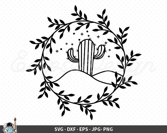 Desert SVG Cactus Vector Desert Clipart Desert Cricut | Etsy