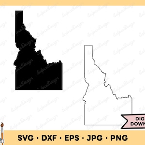 Idaho SVG Idaho PNG State Idaho Clip Art Cut File Silhouette Instant Digital Download