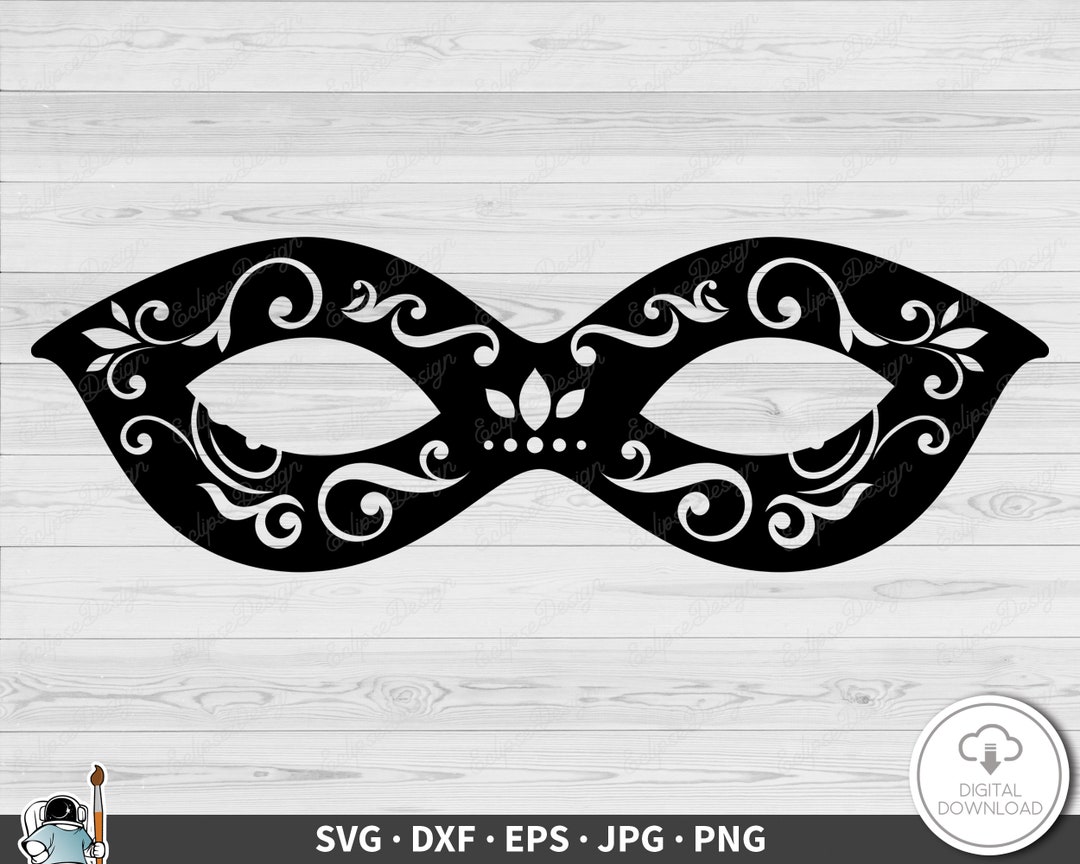 アート+エンタメ SYMBOLS, pictgrams & silhouettes marta Masquerade Mask SVG Clip Art Cut File Silhouette Instant