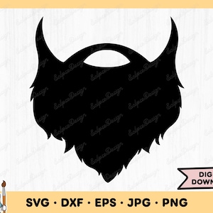 Beard SVG Bearded Man Clip Art Beard Cut File Beard Silhouette Instant Digital Download