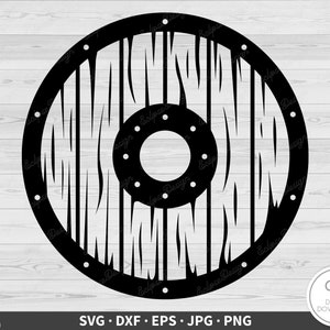 Wooden Shield SVG Clip Art Cut File Silhouette Instant Digital Download