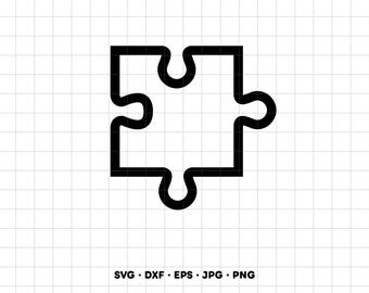 Puzzle Piece SVG Clipart PNG Cricut Silhouette (Instant Digital Download)