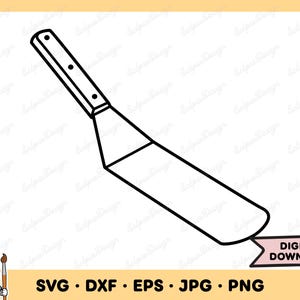 Grilling Spatula SVG Spatula PNG Spatula Clip Art Cut File Silhouette Instant Digital Download