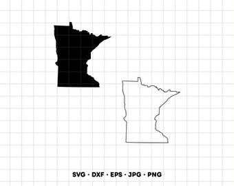 Minnesota Art State SVG Clipart PNG Cricut Silhouette (Instant Digital Download)