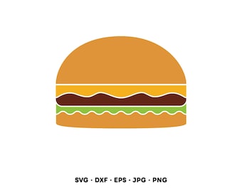 Icona hamburger SVG Clipart PNG (Download digitale immediato)