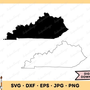 Kentucky SVG Kentucky PNG State Kentucky Clip Art Cut File Silhouette Instant Digital Download