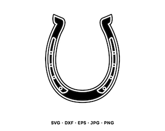 Hästsko SVG Clipart PNG (Digital nedladdning direkt)