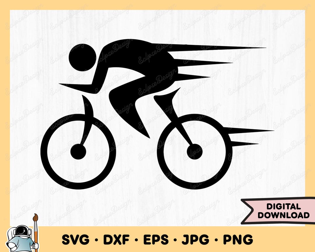 Biking Cycling Race SVG Biking Clip Art Biking SVG Cut File Silhouette ...