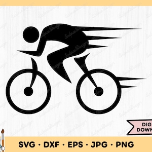 Fietsen wielerwedstrijd SVG fietsen illustraties fietsen SVG gesneden bestand silhouet Instant Digitale Download dxf eps png jpg